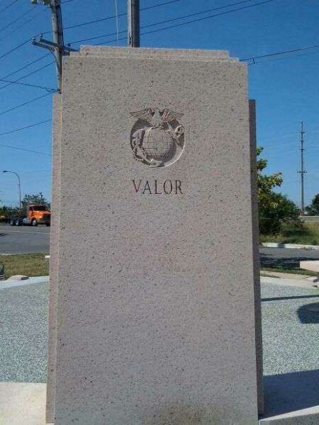 SEASIDE HEIGHTS WAR MEMORIAL STONE A BACK