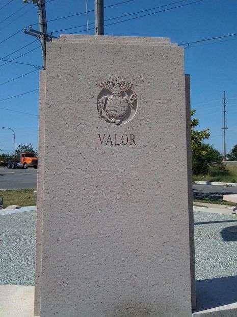 SEASIDE HEIGHTS WAR MEMORIAL STONE A BACK