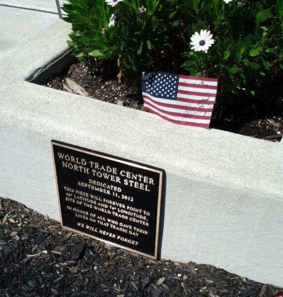 SEASIDE PARK 9/11 WAR MEMORIAL STEEL PLAQUE
