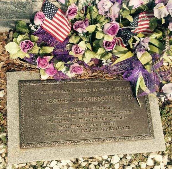 BILOXI PURPLE HEART MEMORIAL PLAQUE