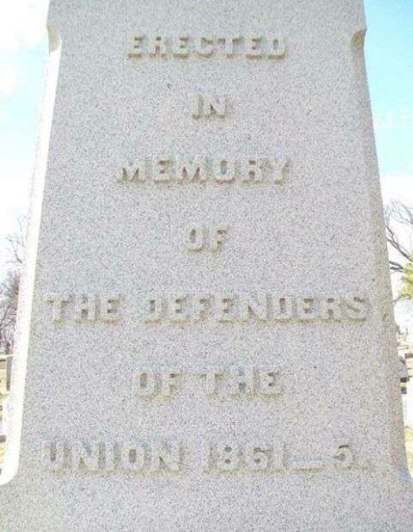 THE LADIES AID SOCIETY AND CITIZENS OF YORK CIVIL WAR MEMORIAL STONE B