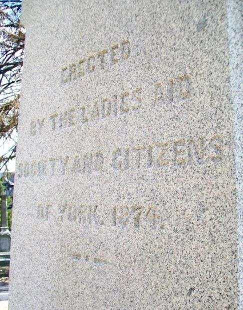 THE LADIES AID SOCIETY AND CITIZENS OF YORK CIVIL WAR MEMORIAL STONE A