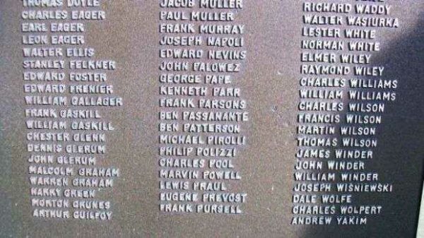 FALLS TOWNSHIP WORLD WAR II MEMORIAL PLAQUE F