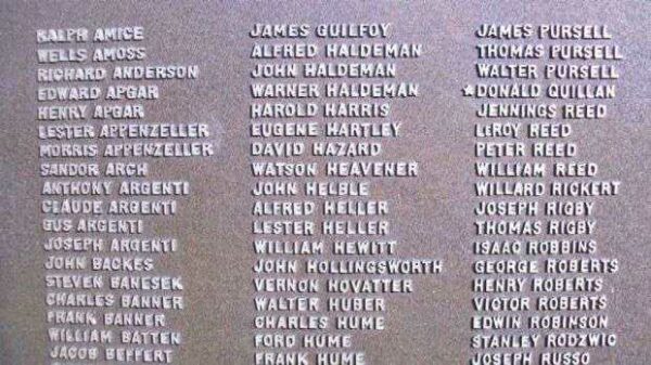 FALLS TOWNSHIP WORLD WAR II MEMORIAL PLAQUE A