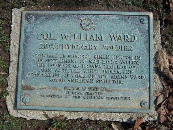 COL. WILLIAM WARD REVOLUTIONARY SOLDIER MEMORIAL PLAQUE