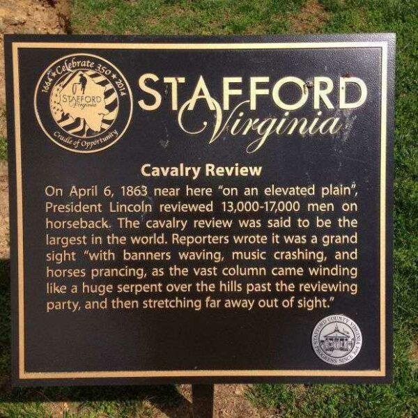 CAVALRY REVIEW WAR MEMORIAL MARKER