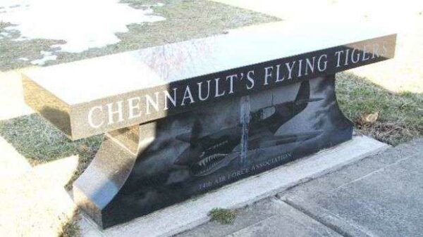 THE FLYING TIGERS WAR MEMORIAL BENCH D