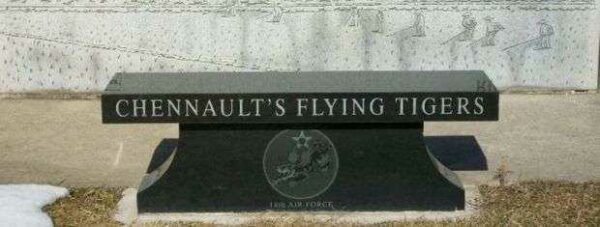 THE FLYING TIGERS WAR MEMORIAL BENCH A