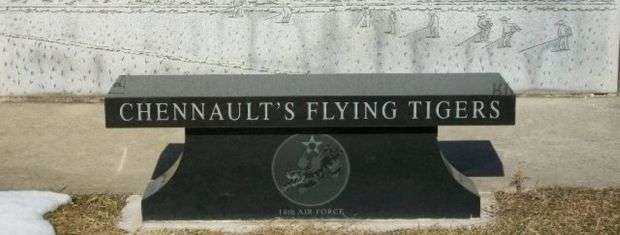 THE FLYING TIGERS WAR MEMORIAL BENCH A