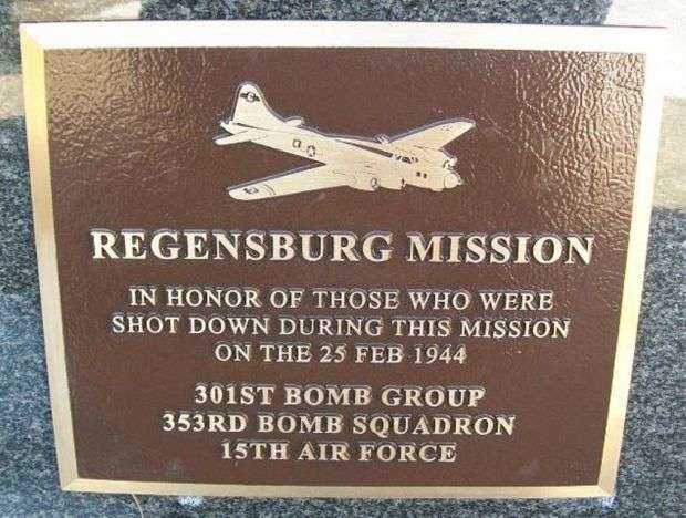 REGENSBURG MISSION WAR MEMORIAL PLAQUE