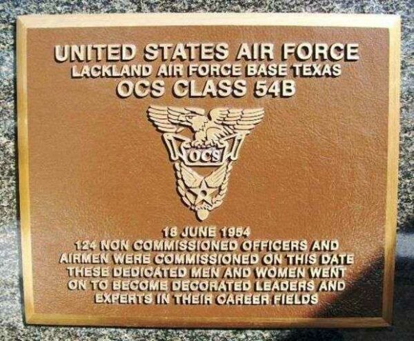 OCS CLASS 54B MEMORIAL PLAQUE