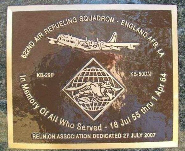 622ND AIR REFUELING SQUADRON WAR MEMORIAL PLAQUE