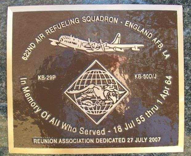 622ND AIR REFUELING SQUADRON WAR MEMORIAL PLAQUE