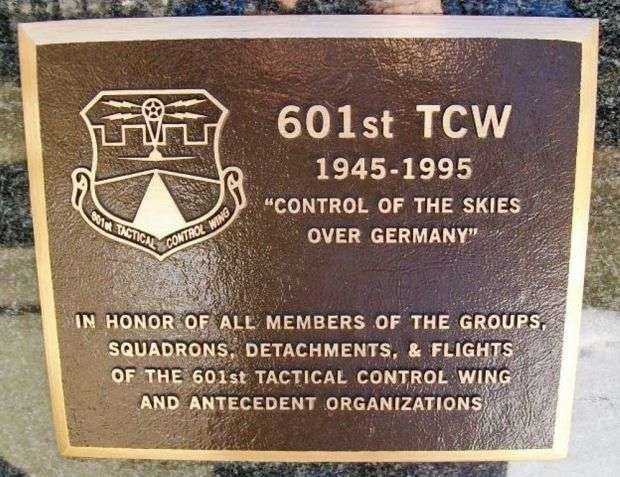 601ST TCW WAR MEMORIAL PLAQUE