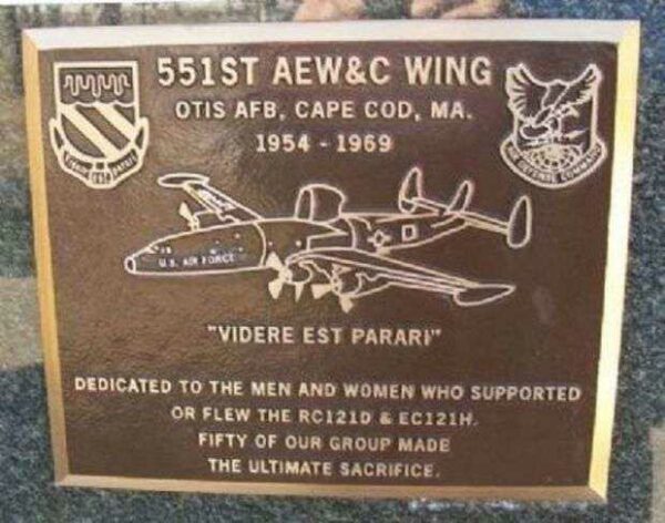 551ST AEW & C WING WAR MEMORIAL PLAQUE