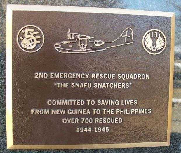 2ND EMERGENCY RESCUE SQUADRON WAR MEMORIAL PLAQUE