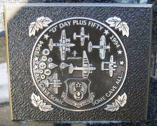 “D” DAY PLUS FIFTY WAR MEMORIAL PLAQUE