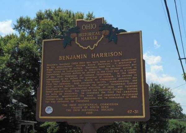 BENJAMIN HARRISON WAR MEMORIAL MARKER