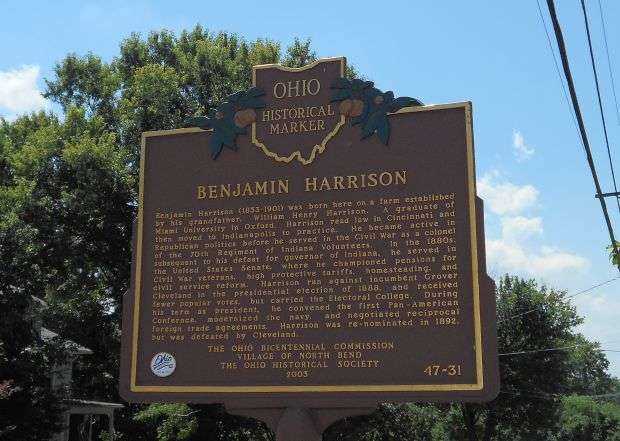 BENJAMIN HARRISON WAR MEMORIAL MARKER