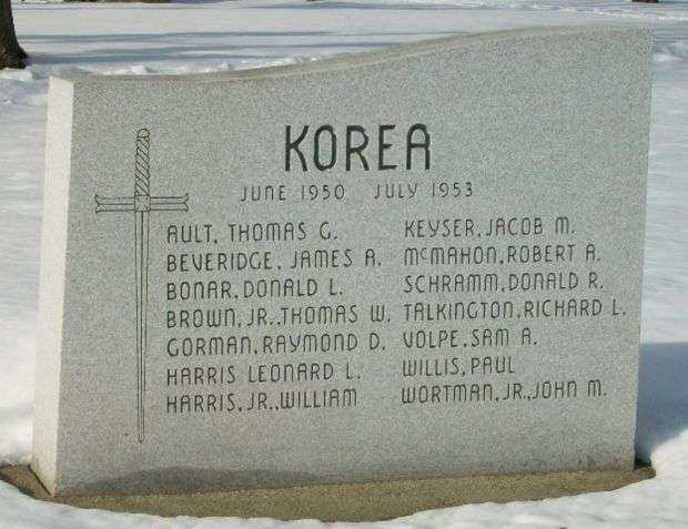 BELLAIRE KOREAN AND VIETNAM  WARS MEMORIAL STONE C