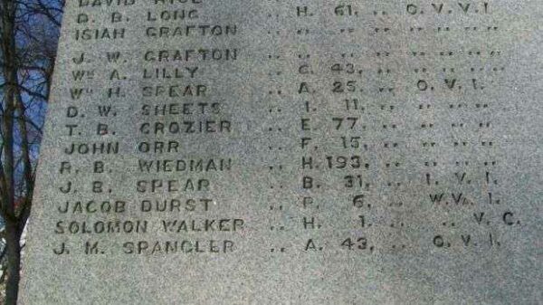 BELLAIRE CIVIL WAR MEMORIAL STONE C