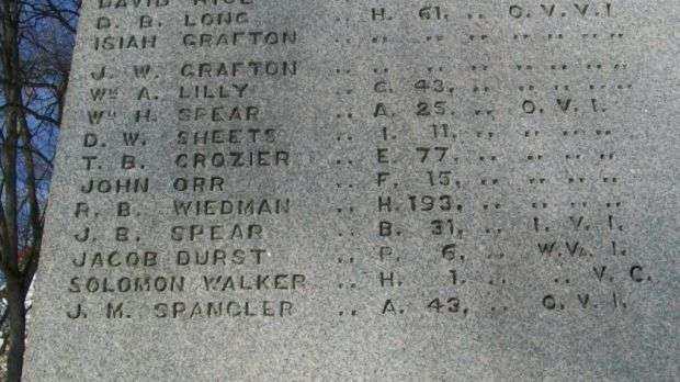 BELLAIRE CIVIL WAR MEMORIAL STONE C