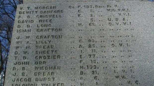 BELLAIRE CIVIL WAR MEMORIAL STONE A