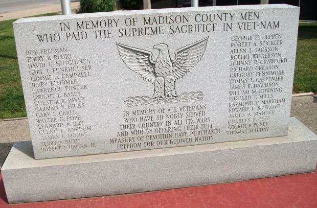 MADISON COUNTY VETERANS MEMORIAL STONE G