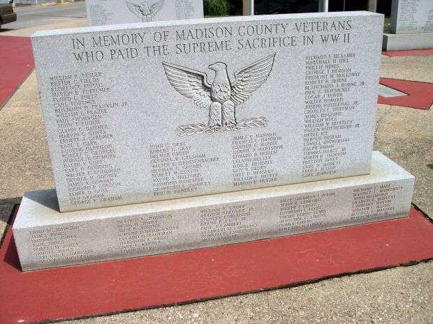 MADISON COUNTY VETERANS MEMORIAL STONE C
