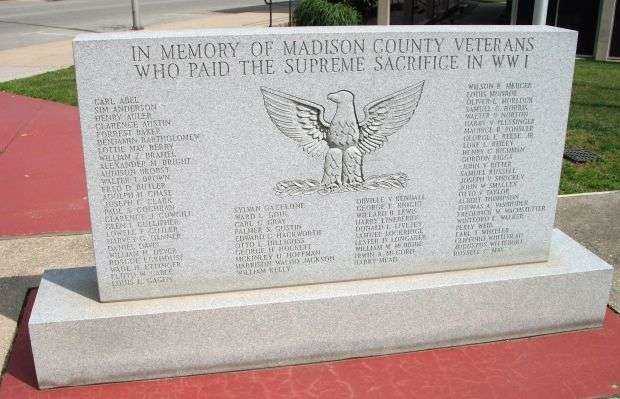 MADISON COUNTY VETERANS MEMORIAL STONE A