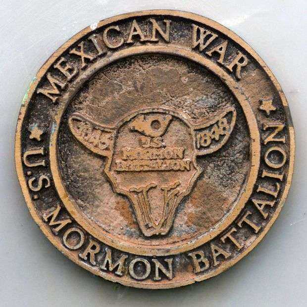 IN MEMORY OF THE MORMON BATTALION MEMORIAL FRONT MEDALLION