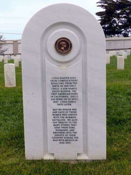 IN MEMORY OF THE MORMON BATTALION MEMORIAL BACK