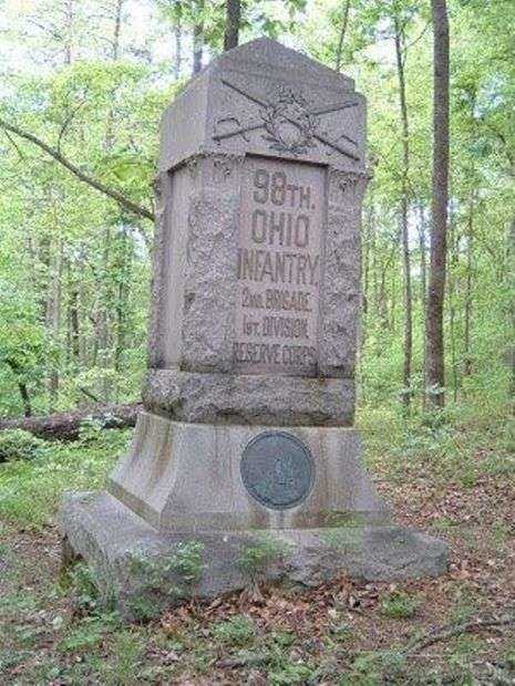 98TH OHIO INFANTRY AT CHICKAMAUGA WAR MEMORIAL