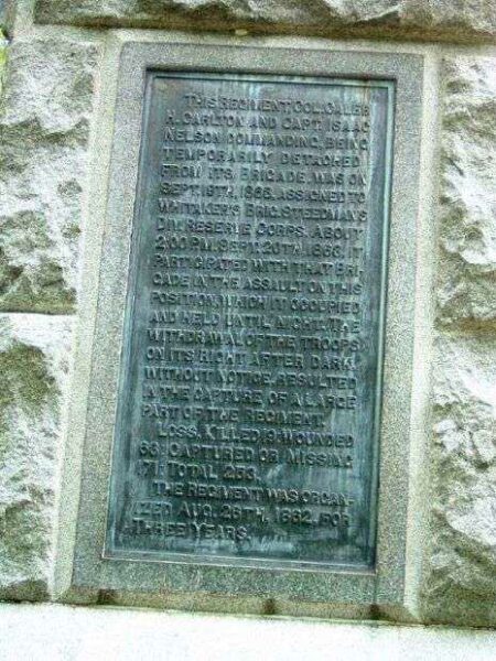 89TH OHIO INFANTRY AT CHICKAMAUGA WAR MEMORIAL PLAQUE