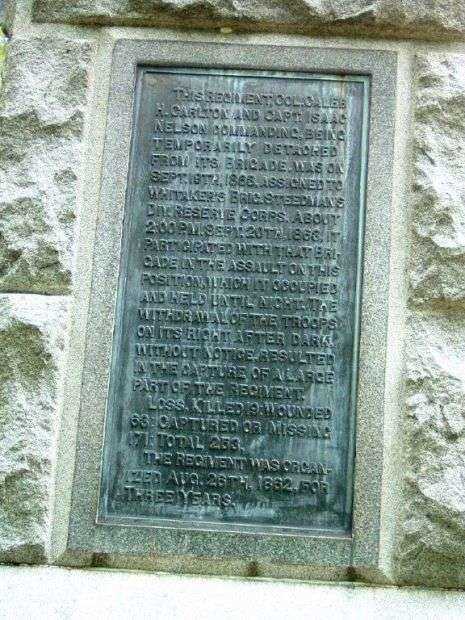 89TH OHIO INFANTRY AT CHICKAMAUGA WAR MEMORIAL PLAQUE