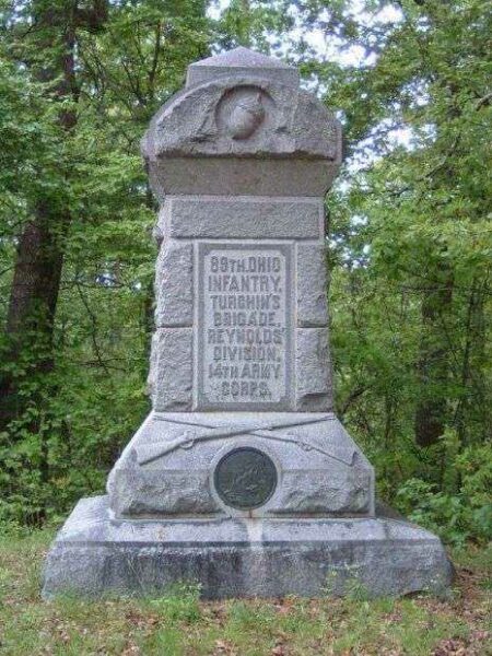 89TH OHIO INFANTRY AT CHICKAMAUGA WAR MEMORIAL