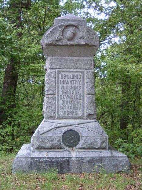 89TH OHIO INFANTRY AT CHICKAMAUGA WAR MEMORIAL