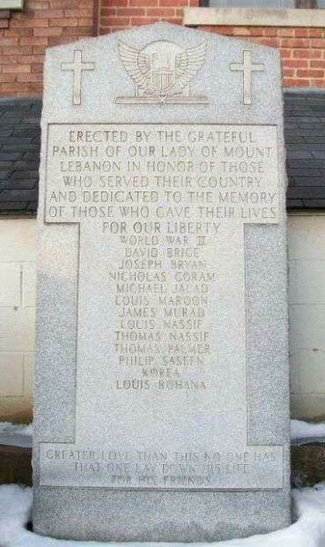OUR LADY OF MOUNT LEBANON VETERANS MEMORIAL
