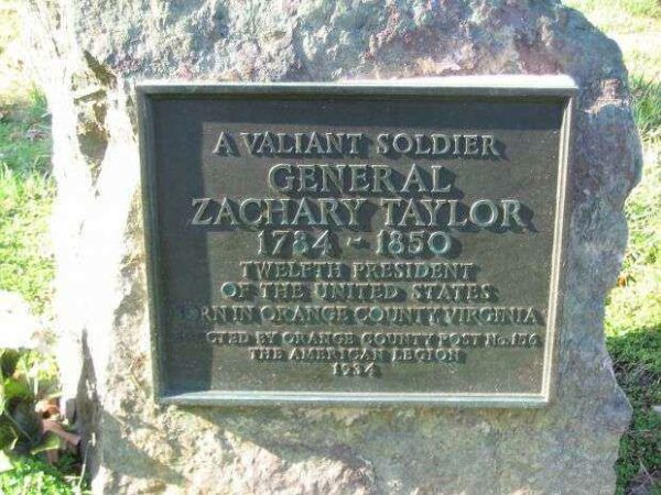 GENERAL ZACHARY TAYLOR WAR MEMORIAL PLAQUE