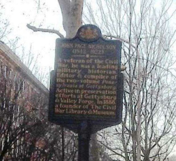 JOHN PAGE NICHOLSON WAR MEMORIAL MARKER