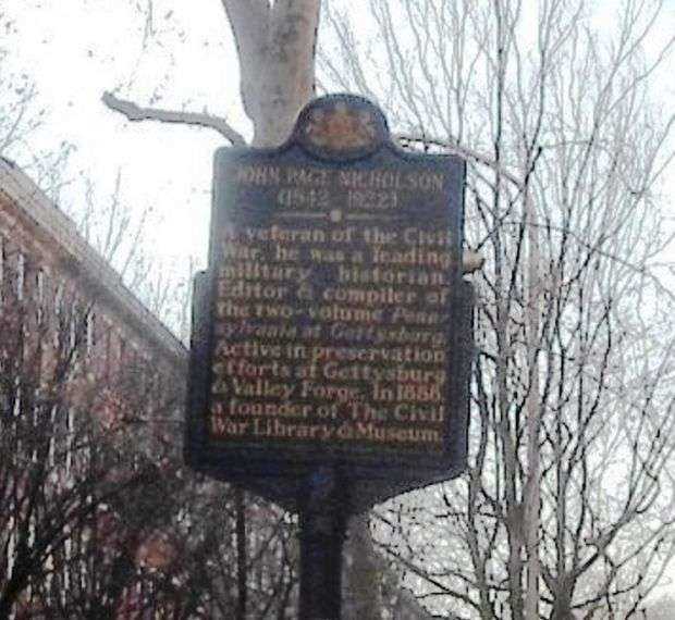 JOHN PAGE NICHOLSON WAR MEMORIAL MARKER