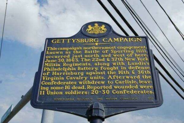 GETTYSBURG CAMPAIGN WAR MEMORIAL MARKER XVI