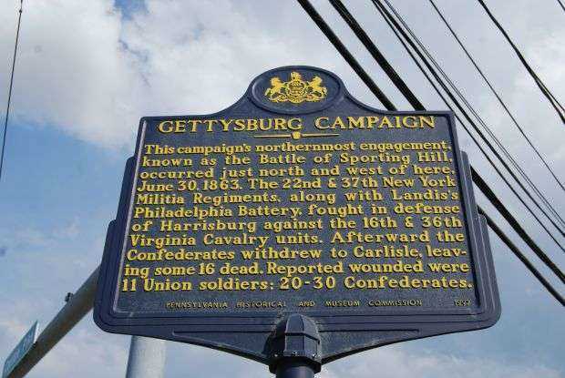 GETTYSBURG CAMPAIGN WAR MEMORIAL MARKER XVI
