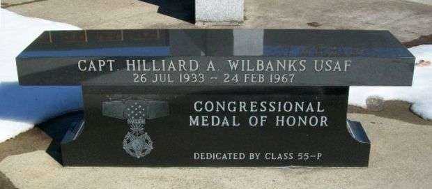 CAPT. HILLIARD A. WILBANKS USAF MEDAL OF HONOR MEMORIAL BENCH