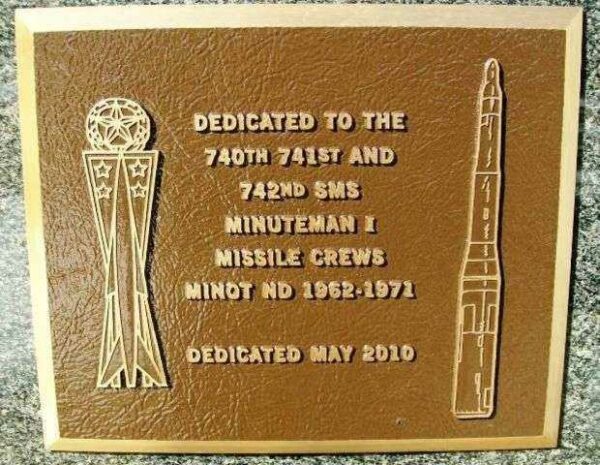 740TH, 741ST AND 742ND STRATEGIC MISSILE SQUADRONS MEMORIAL PLAQUE