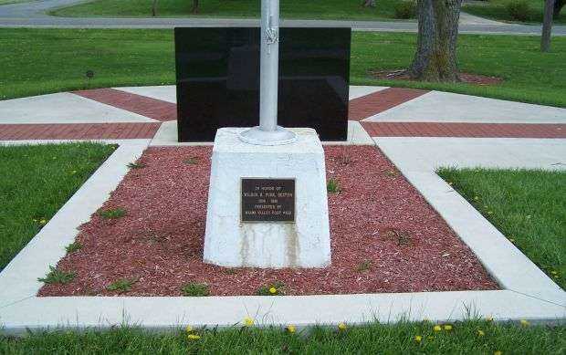 WILBUR R. PURK MEMORIAL FLAGPOLE PLAQUE