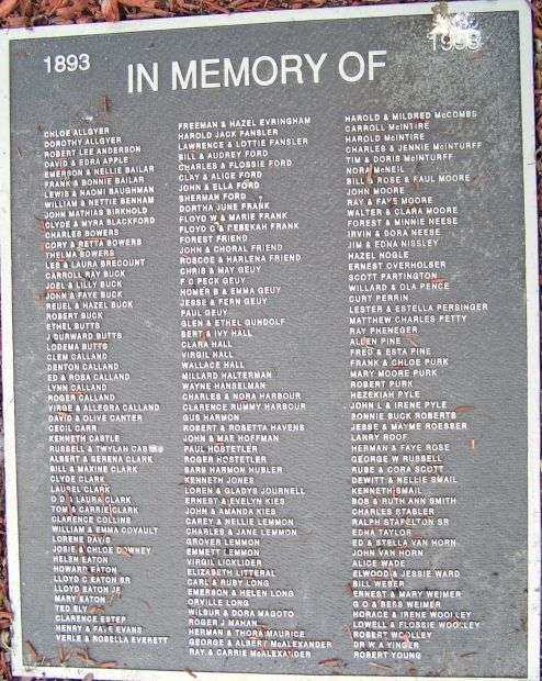 ROSEWOOD VETERANS MEMORIAL PLAQUE