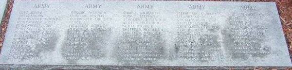 ROSEWOOD VETERANS MEMORIAL STONE D