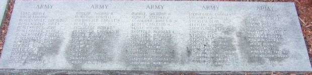 ROSEWOOD VETERANS MEMORIAL STONE D