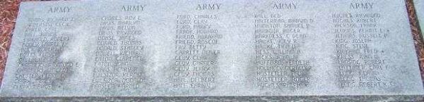 ROSEWOOD VETERANS MEMORIAL STONE C